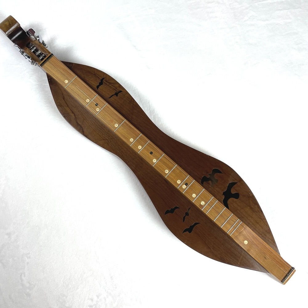 VTG The Dulcimer Factory Handcrafted 4 String Birds Wooden Dulcimer w/Bag Cover